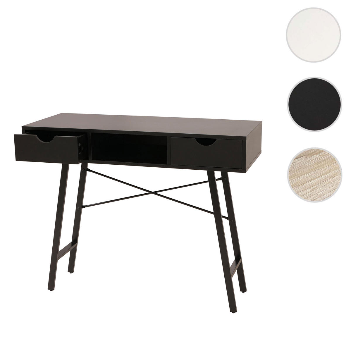 KONSOLENTISCH Schwarz - Schwarz, Holz (40/100/80cm) - MCW