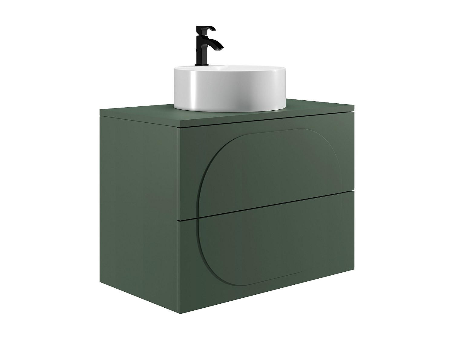 EINZELWASCHTISCH - 80cm x 46cm - MDF - grün - VUTOMA - Grün, Holz (80/60/46cm) - Vente-Unique