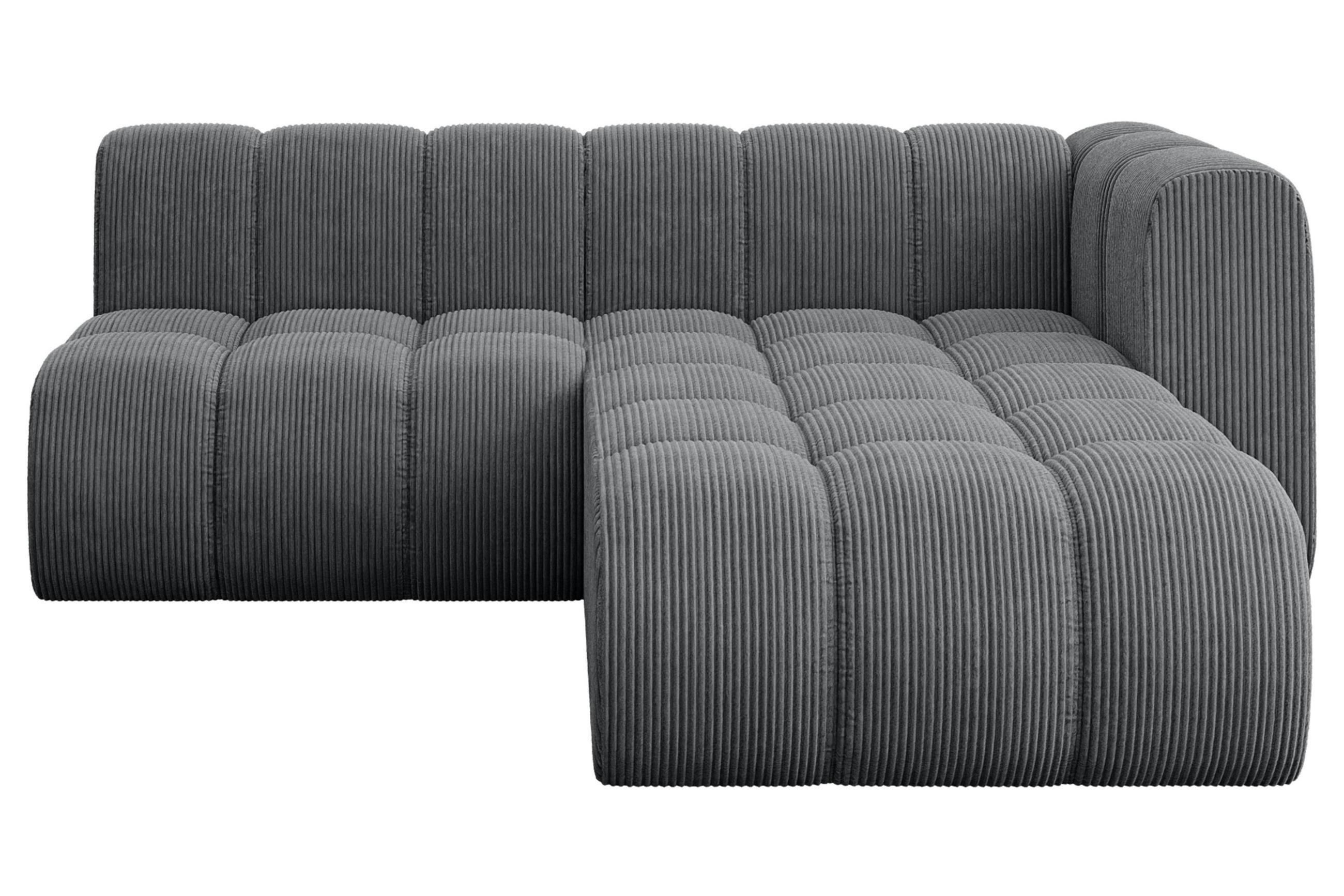 ECKSOFA modulares Sofa Darnel-L1 - 205x177x70 cm Dunkelgrau - Dunkelgrau, Holzwerkstoff/Textil (205/177cm) - ALTDECOR