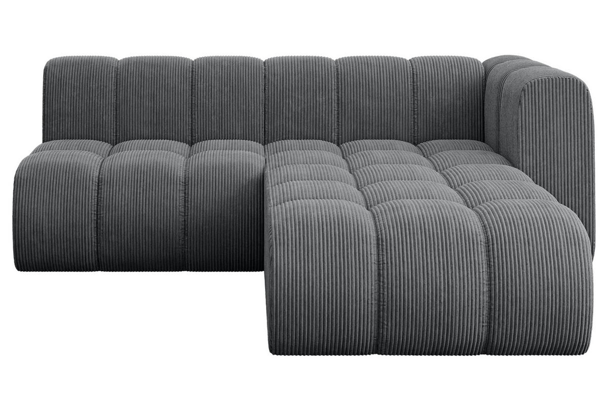 ECKSOFA modulares Sofa Darnel-L1 - 205x177x70 cm Dunkelgrau - Dunkelgrau, Holzwerkstoff/Textil (205/177cm) - ALTDECOR