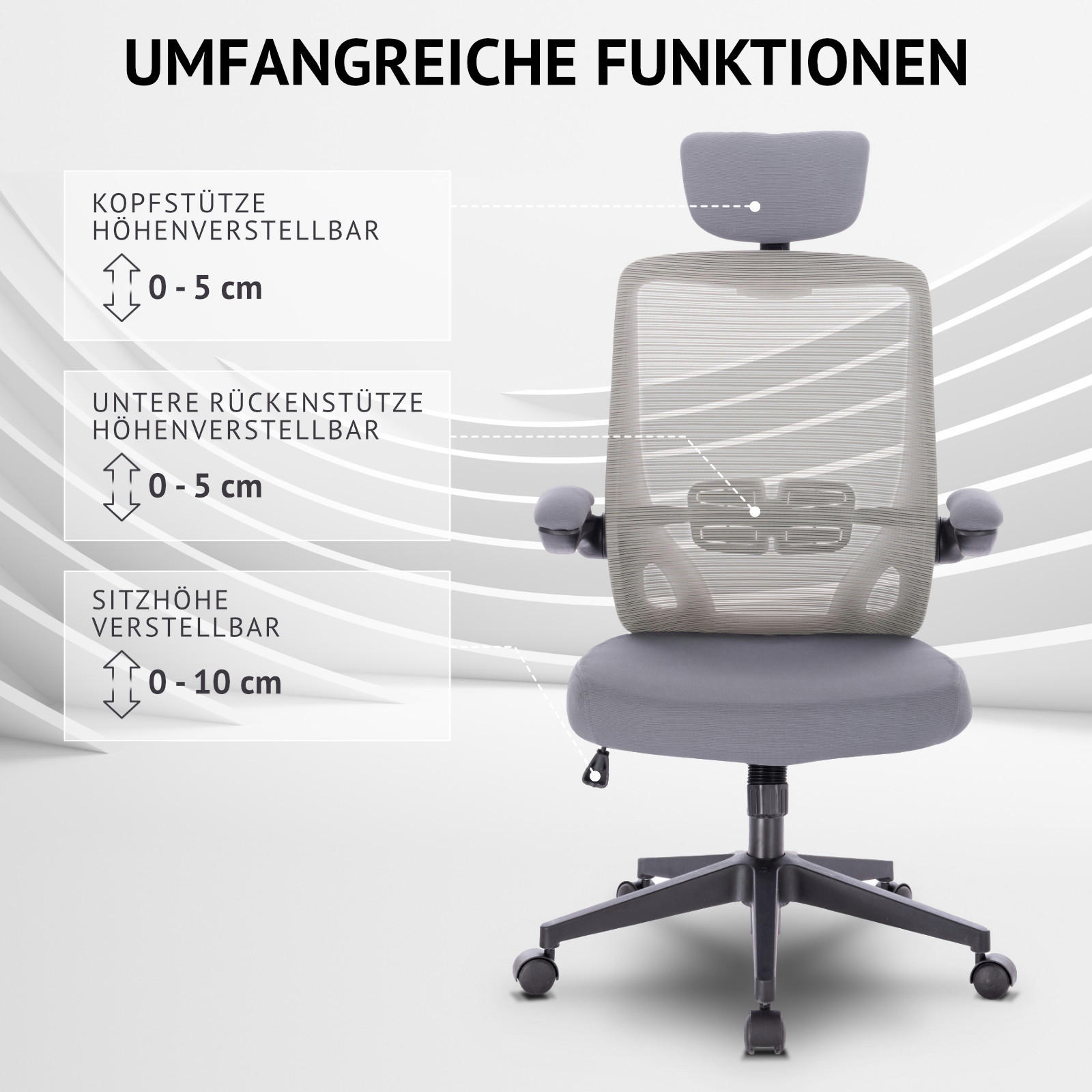 DREHSTUHL SAM Stoffbezug Grau - Grau, Textil (62/122/55cm) - SVITA