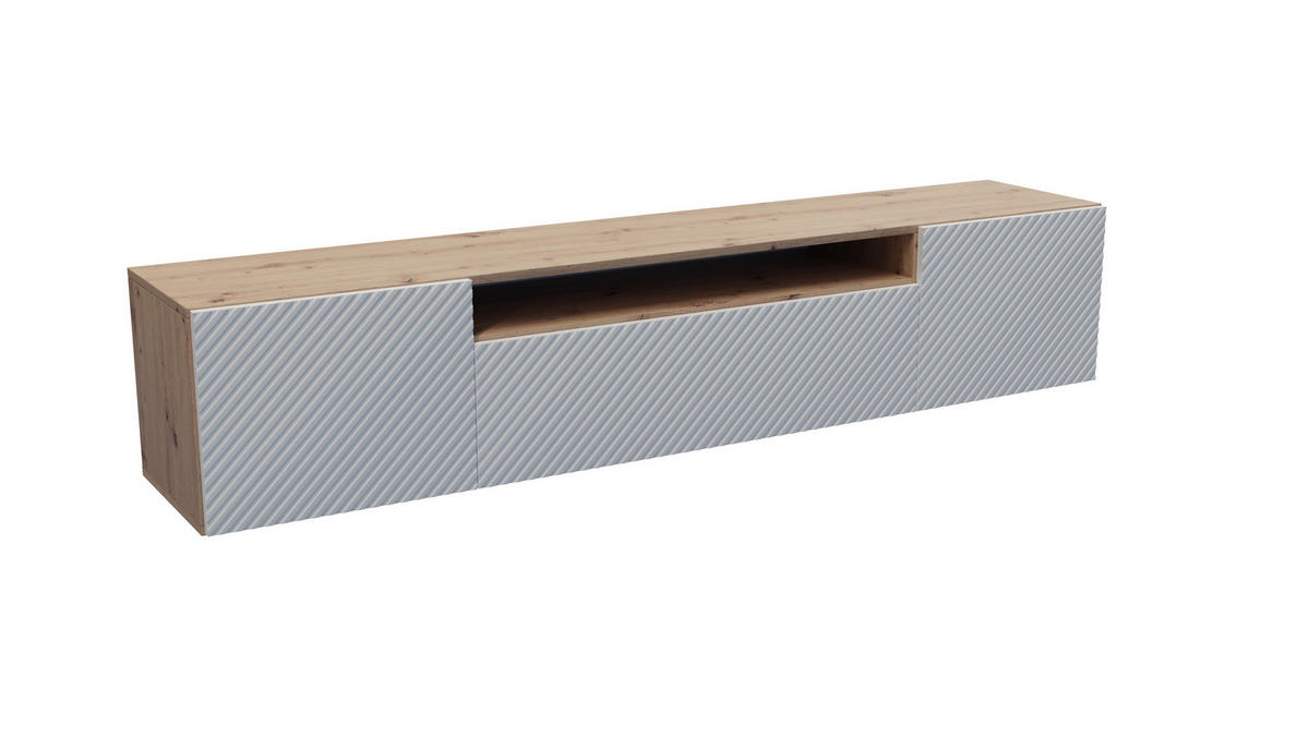 LOWBOARD NADO-W - 200 x 40 x 41 cm - Eiche Artisan/Weiß, Holzwerkstoff (200/40/41cm) - ALTDECOR
