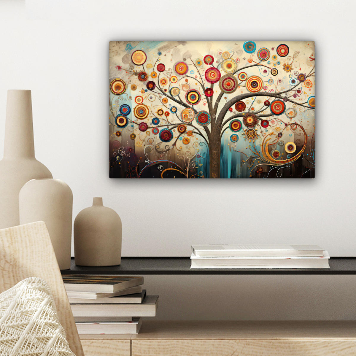 LEINWANDBILD Baum - Baum des Lebens - Farbe 30x20 cm - Braun, Textil (30/20cm) - MuchoWow