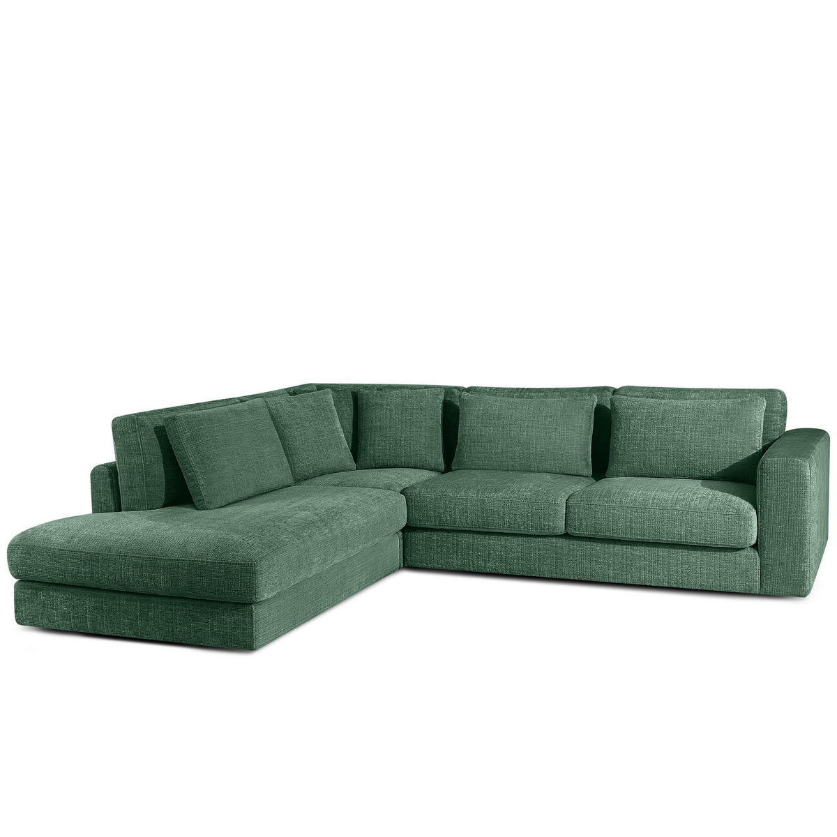 ECKSOFA links VERUS - Grün, Holz/Holzwerkstoff (297/248cm) - KONSIMO®