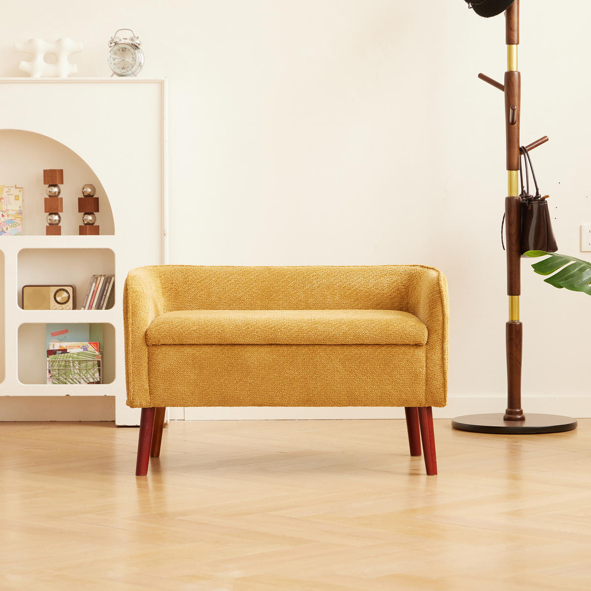 SITZBANK Stoff Gelb - Gelb, Textil (89/56/51cm) - Nordlys
