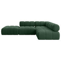 ECKSOFA modulares Sofa Favio-L1 - 285x190x70 cm Grün Cord - Grün, Holzwerkstoff/Textil (285/190cm) - ALTDECOR