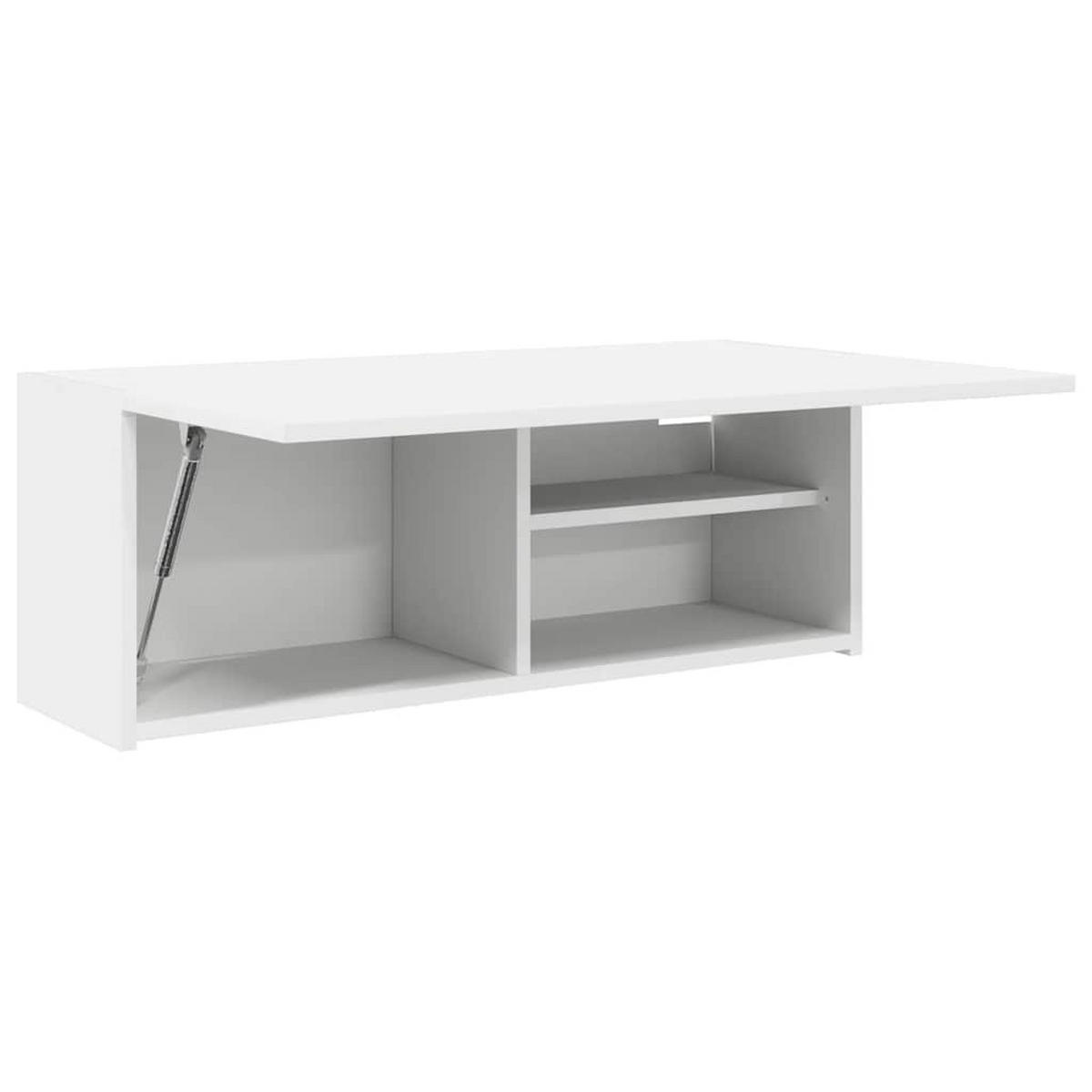 BAD-WANDSCHRANK Weiss 80/25/30 Cm Holzwerkstoff - Weiß, Holzwerkstoff (25/30/80cm) - vidaXL