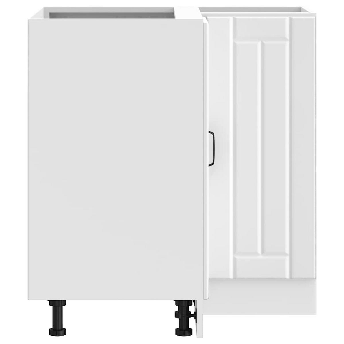 ECKUNTERSCHRANK Lucca mit 2 Türen 75,5/75,5/81,5 cm aus Holzwerkstoff Weiß - Weiß, Holz (75.5/81.5/75.5cm) - vidaXL