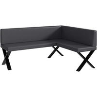 ECKBANK ERIC_X - Grau, Leder (128/168cm) - Meblini