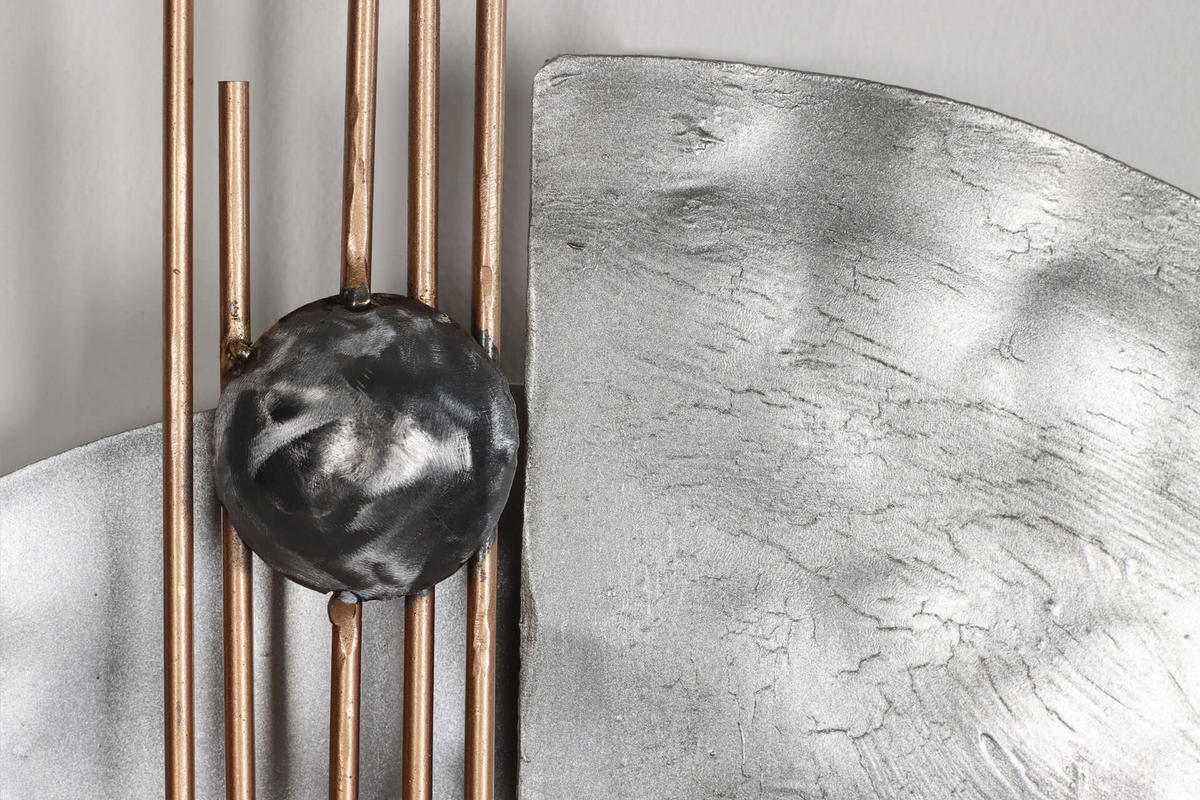 WANDDEKO Silber 60/60 cm - Silberfarben, Metall (1.8/60/6cm) - KUNSTLOFT