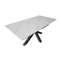 ESSTISCH MILLIE - Schwarz/Weiß, Keramik (90/180/76cm) - SAM