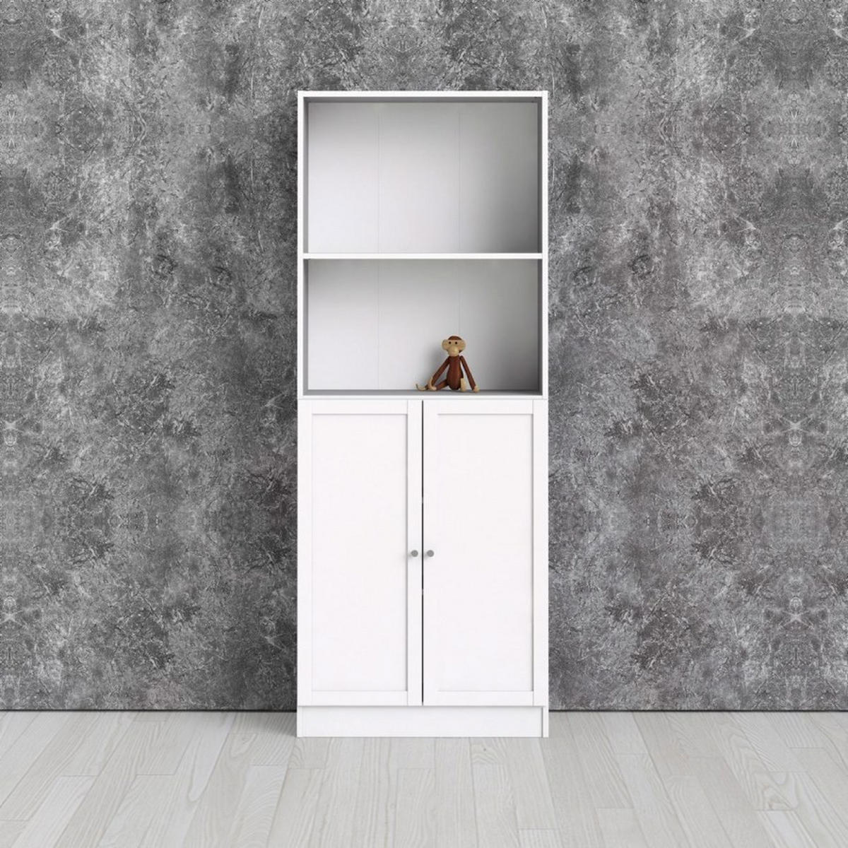 REGAL Weiß - Weiß, Holzwerkstoff (79/203/28cm) - ebuy24