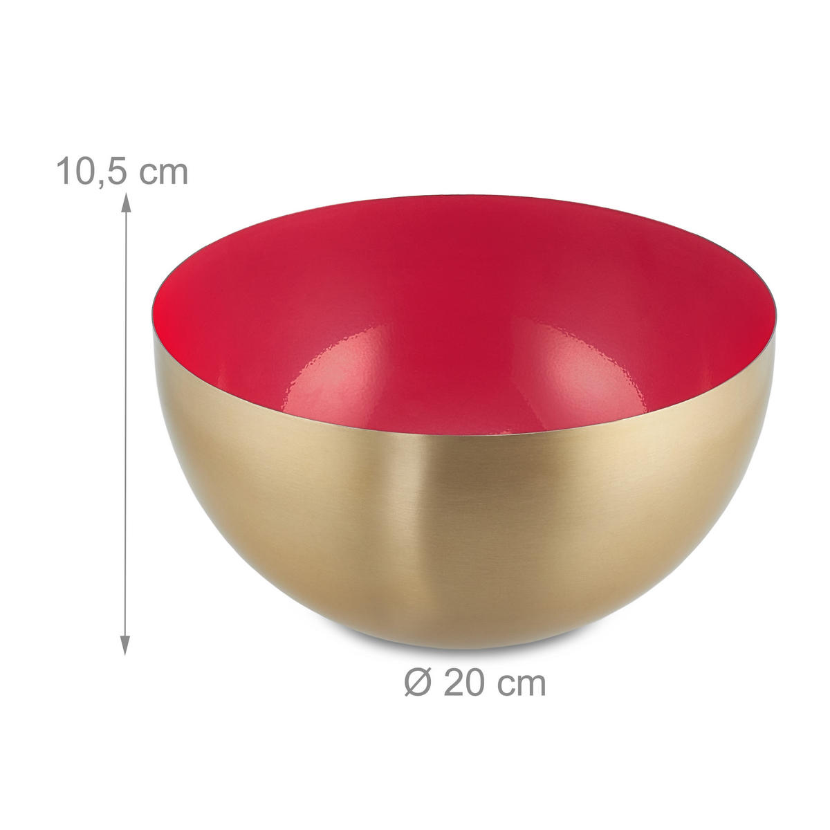 SALATSCHÜSSEL - Multicolor, Metall (20/20/10.5cm) - Relaxdays