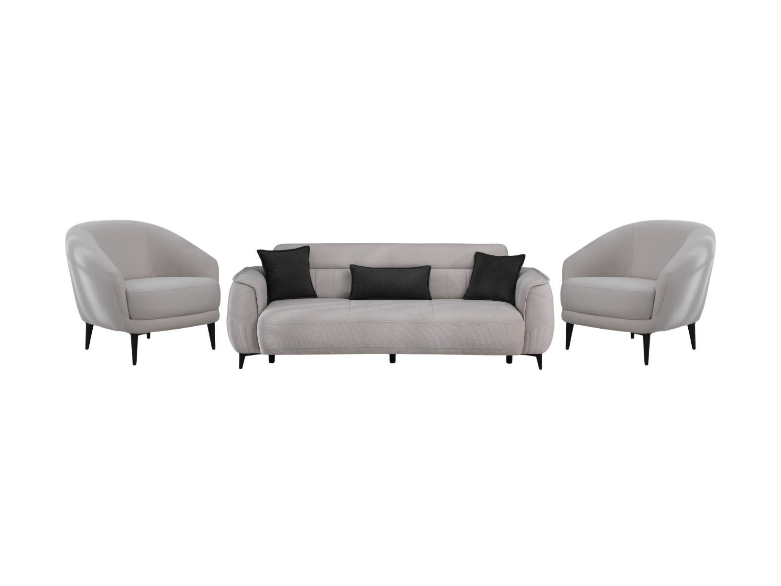 SITZGARNITUR Cordoba, Beige Stellvariante 3+1+1 - Beige, Holzwerkstoff/Kunststoff (245/85/104cm)