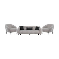 SITZGARNITUR Cordoba, Beige Stellvariante 3+1+1 - Beige, Holzwerkstoff/Kunststoff (245/85/104cm)