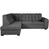 ECKSCHLAFSOFA Zoja links schwarz - Schwarz, Textil (261/193cm) - Beautysofa