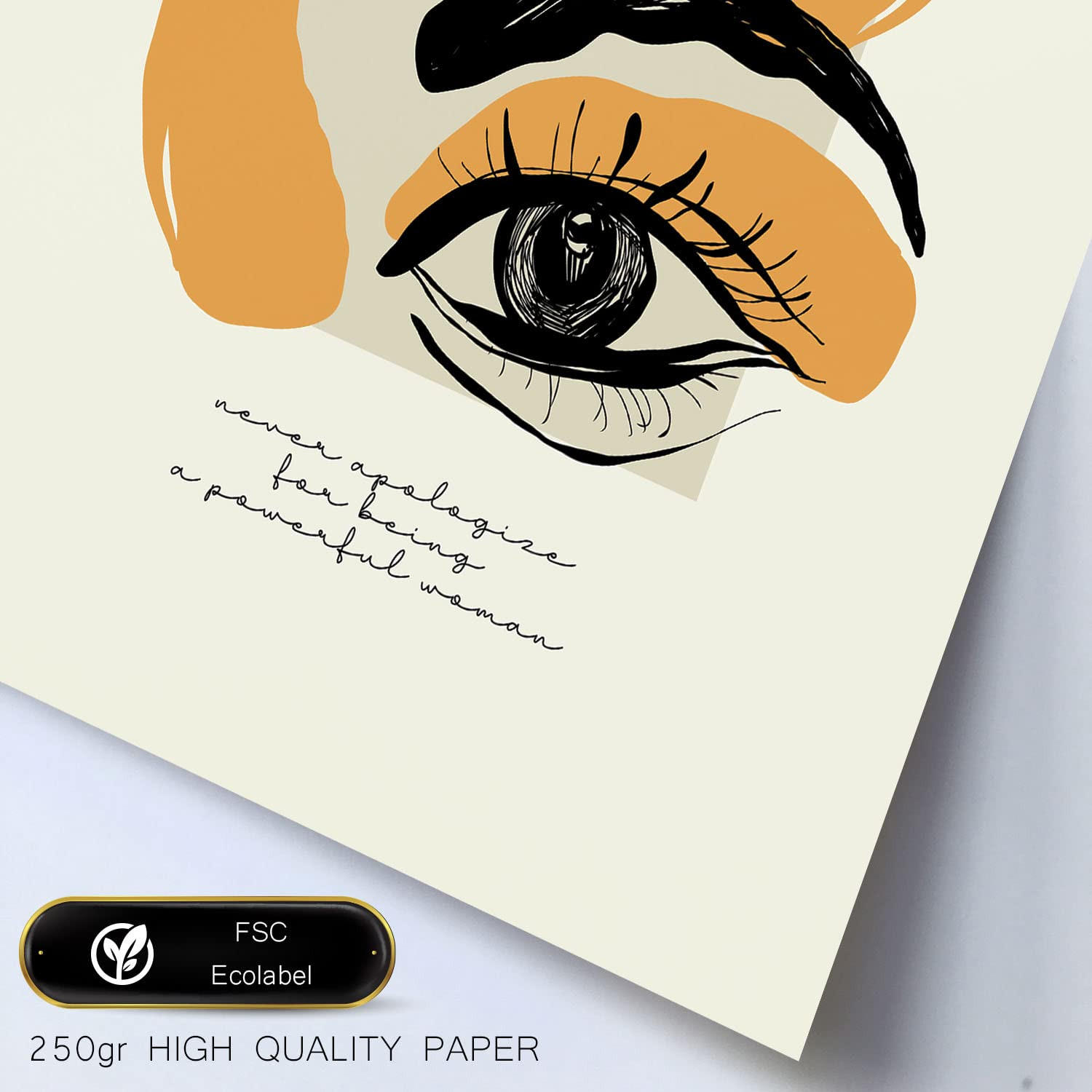 POSTER Set Mit 6 In Schwarzer Tinte Mächtig Kunstdrucke Im Skizzenstil Für Innenarchitektur A3 & A4 Weißer Rahmen - Weiß, Papier (29/3cm) - Nacnic