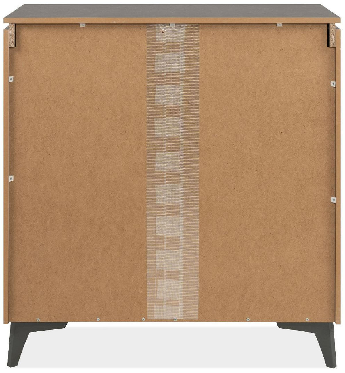 SIDEBOARD 2 Türen L88 cm - BERTRIX - Schwarz, Holzwerkstoff (88/92/40cm) - Finori GmbH