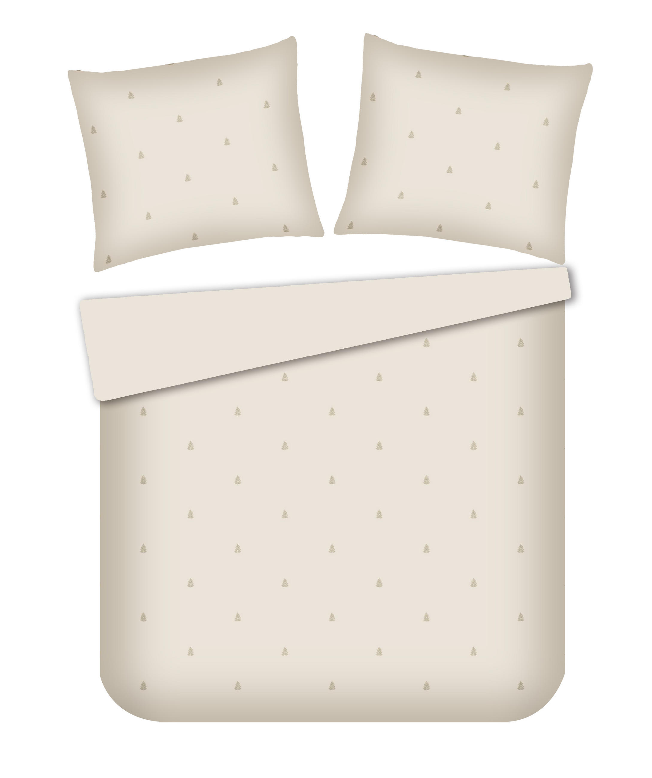 BETTWÄSCHE Baumwoll GENNA, 160x200 cm, Beige, Winter Weihnachten Bettbezug, Weihnachtsdeko, Christmas, Weihnachtsmotiv - Beige, Textil (160/200cm) - home&you
