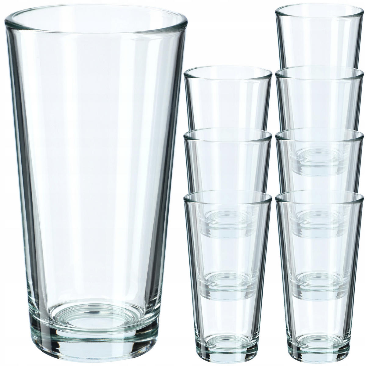 KADAX 8x Gläser 340ml für Getränke Getränke Wasser Glas Set Set - Transparent, Glas (0.34L) - KADAX