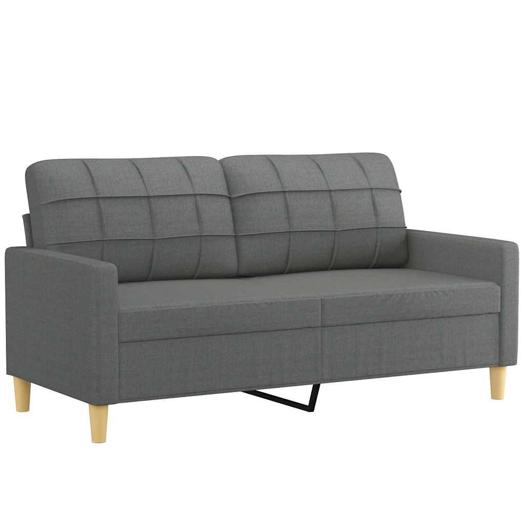2-SITZER-SOFA Martin - Dunkelgrau, Textil (158/80/77cm) - Nettlife