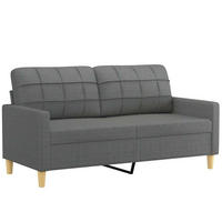 2-SITZER-SOFA Martin - Dunkelgrau, Textil (158/80/77cm) - Nettlife