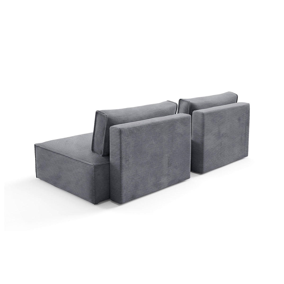 ECKSOFA Georgia Hellgrau - Grau, Holz (236/148cm) - Petits-meubles