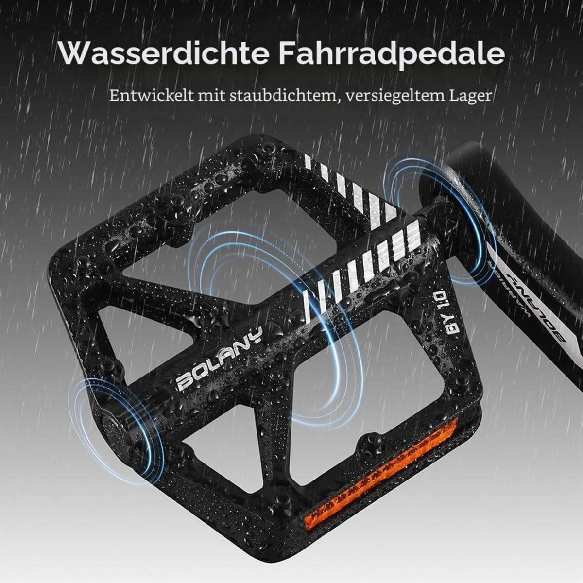 FAHRRADPEDALE HillMiles MTB Orange rutschfest 9/16 Zoll - Orange, Kunststoff (10.5/2.2/12.8cm)