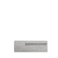 TV-LOWBOARD Weiß mit LED-Leuchten Links 2/2 teil Marmor Optik 9505 - Weiß, Holzwerkstoff (120/40/37cm) - moebel17