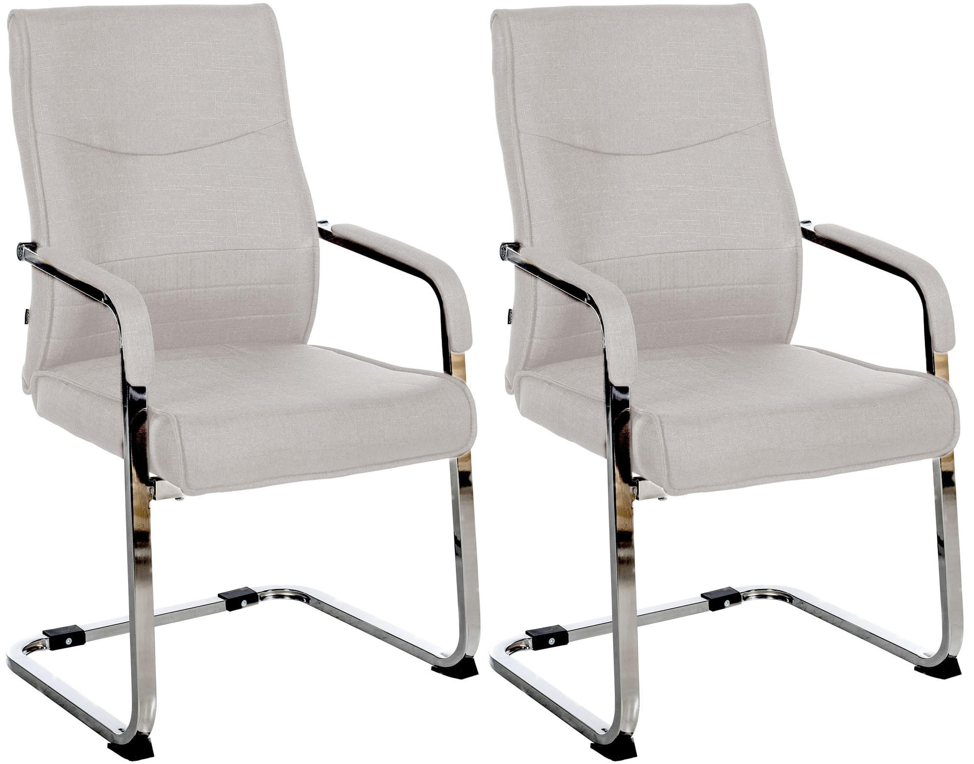SCHWINGSTUHL 2er Set Stoff Grau - Grau, Textil/Metall (55/88/60cm) - CLP