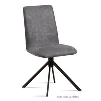 ESSZIMMERSTUHL (2er-Set) Dredi 47x92x60 Schwarz/Grau - Schwarz/Grau, Kunststoff (60/92/47cm) - 58aufmkessel