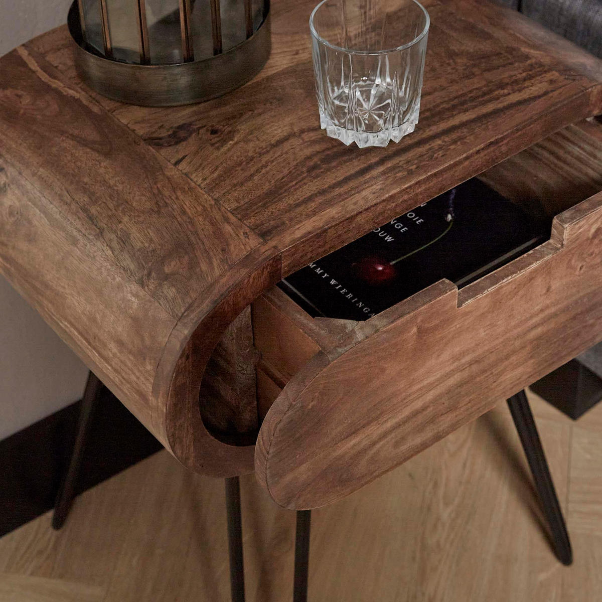 NACHTTISCH Fass Braun 50/35/60 cm - Braun, Holz (35/60/50cm) - Hoyz Collection