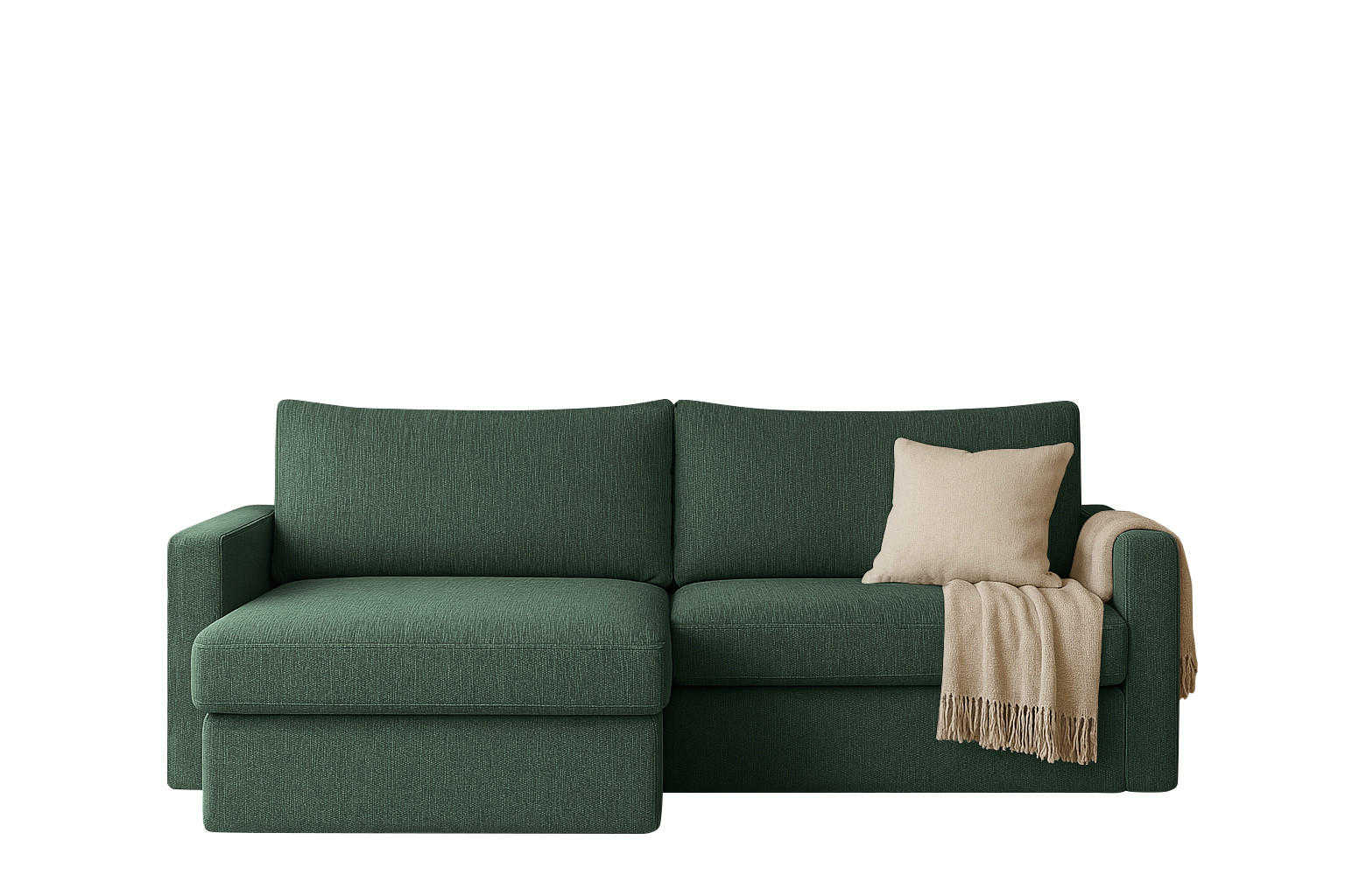 Kaiser Möbel Ecksofa Grün 147x140 cm