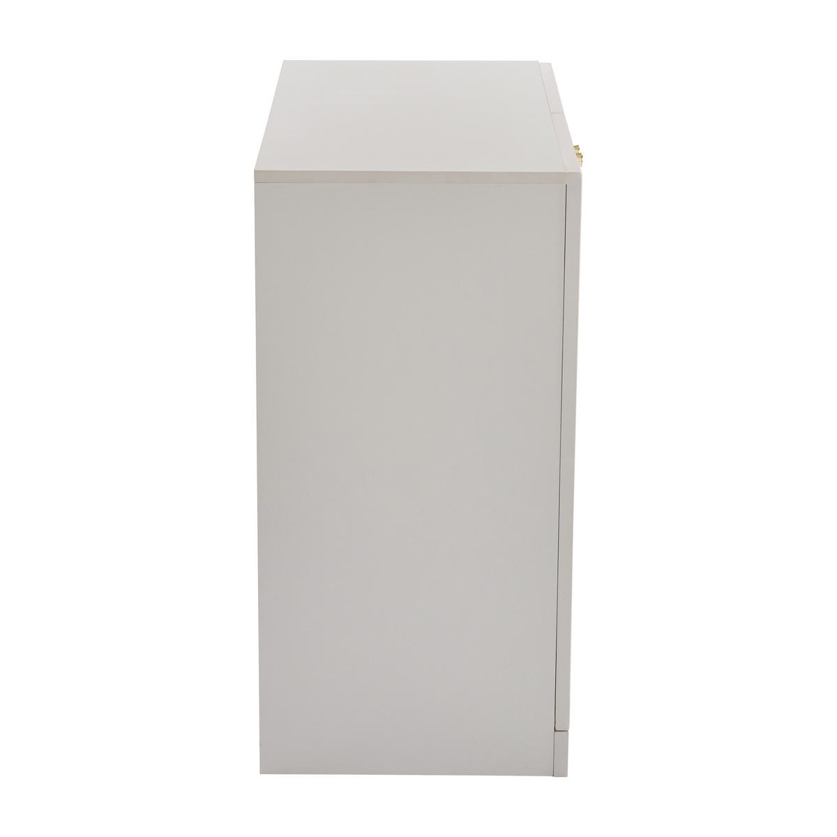 SIDEBOARD in Weiß Kommode mit 2 Türen und verstellbaren Einlegeböden für Wohnzimmer, Flur und Küche,B80/T40/H80. - Weiß, Holzwerkstoff/Metall (80/80/40cm) - STILVORA