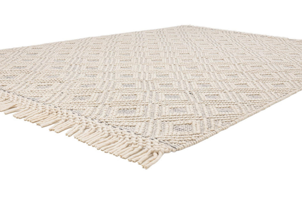 FLACHWEBETEPPICH Macrame Style, beige 70x140 cm - Naturfarben, Textil (70/140cm) - Rug and Roll