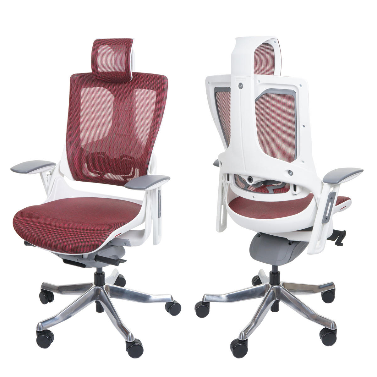 BÜROSTUHL MERRYFAIR Rot - Rot, Textil (75/138/68cm) - MCW