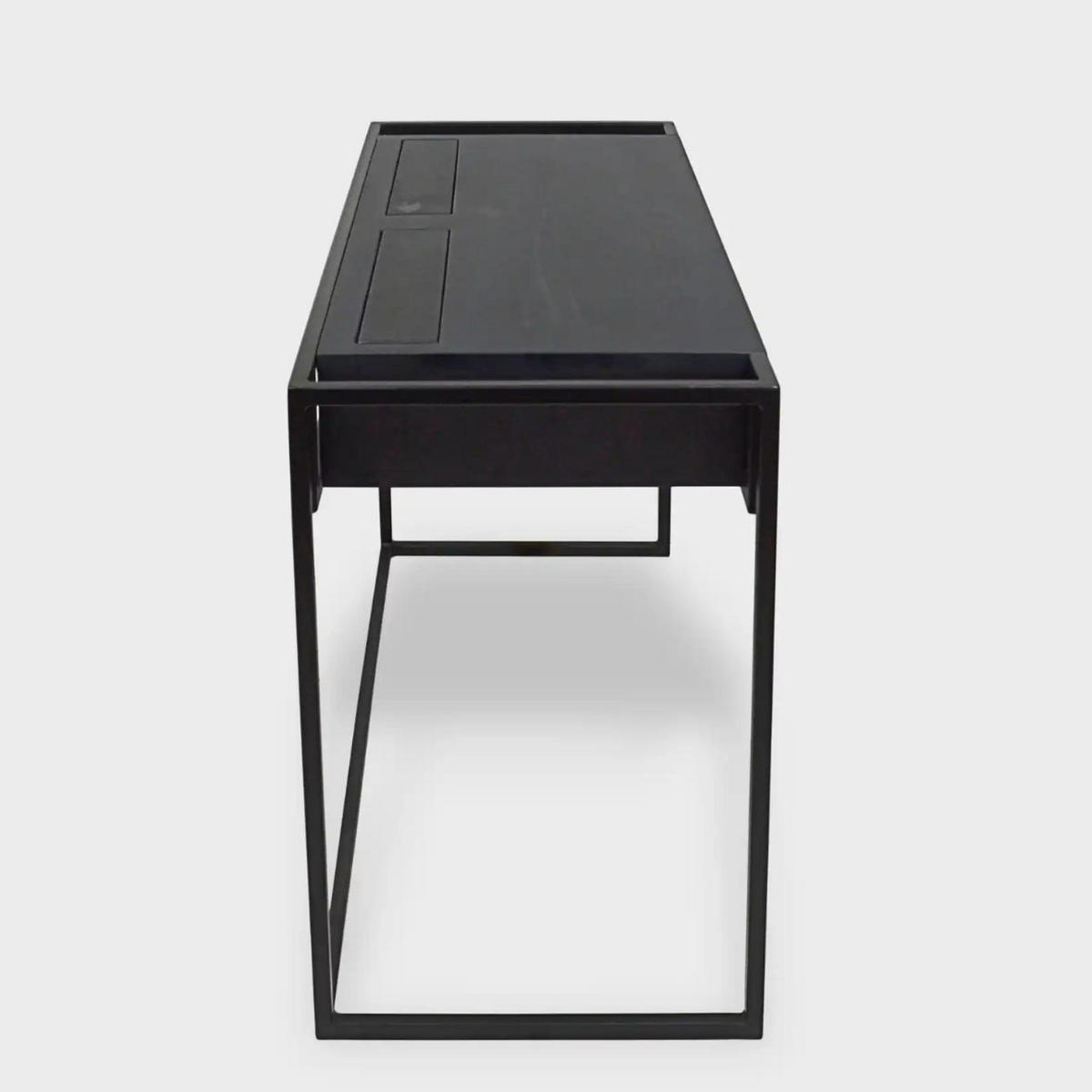 SCHREIBTISCH/KONSOLENTISCH in Loft Stil mit Schubladen aus Holz und Metall BRAN - Eichefarben, Holz (50/120/75cm) - Rawood Furniture