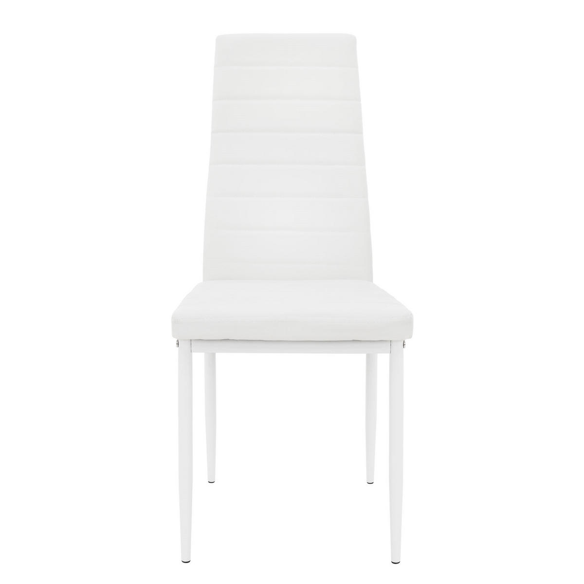 ESSZIMMERSTÜHLE 4ER-SET Weiß Kunstleder - Weiß, Metall (40/96/51.5cm) - ML-DESIGN