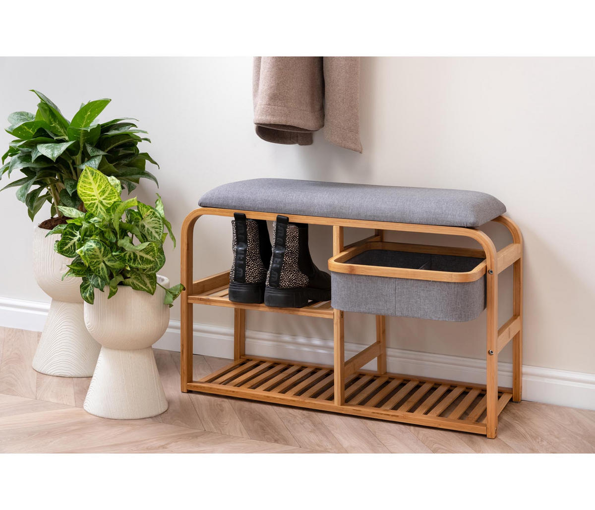 BANK Dure Braun 69.5/30/45 cm - Braun, Holz (30/45/69.5cm) - Leitmotiv