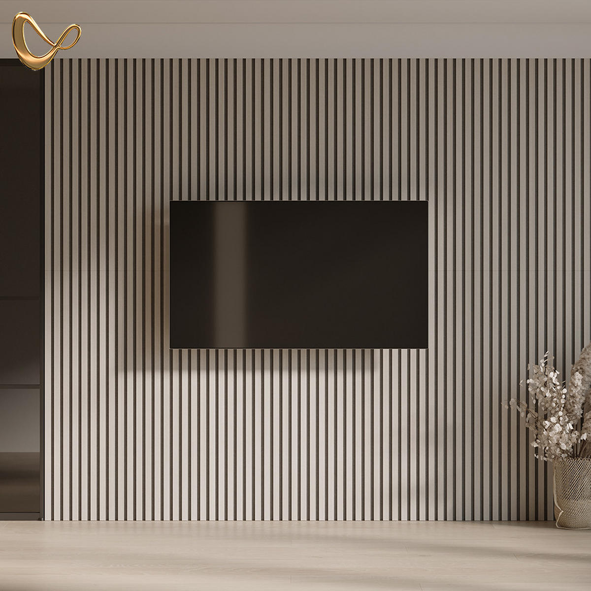 WANDPANEELE Grivola Eiche 12 Stück - Eichefarben, Holzwerkstoff (120/40/1.8cm) - Livinity®
