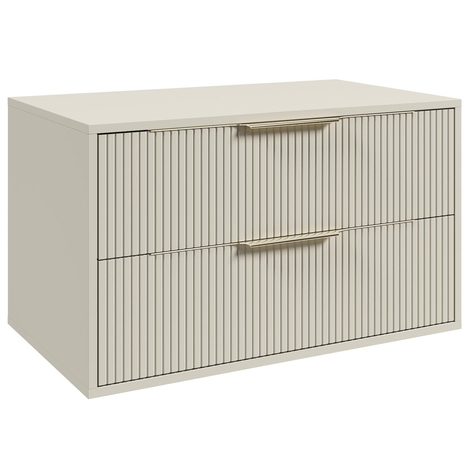 WASCHBECKENUNTERSCHRANK Rimini 2 Schubladen Cashmere - 80 x 46 x 46 cm - Kaschmir, Holz (80/46/46cm) - Badplaats