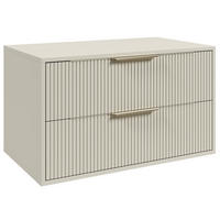 WASCHBECKENUNTERSCHRANK Rimini 2 Schubladen Cashmere - 80 x 46 x 46 cm - Kaschmir, Holz (80/46/46cm) - Badplaats