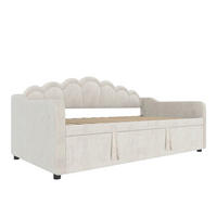 TAGESBETT 90/200 cm DE-33116 ausziehbar mit LED-Licht Beige - Beige, Metall (90/200cm) - ComfortXL
