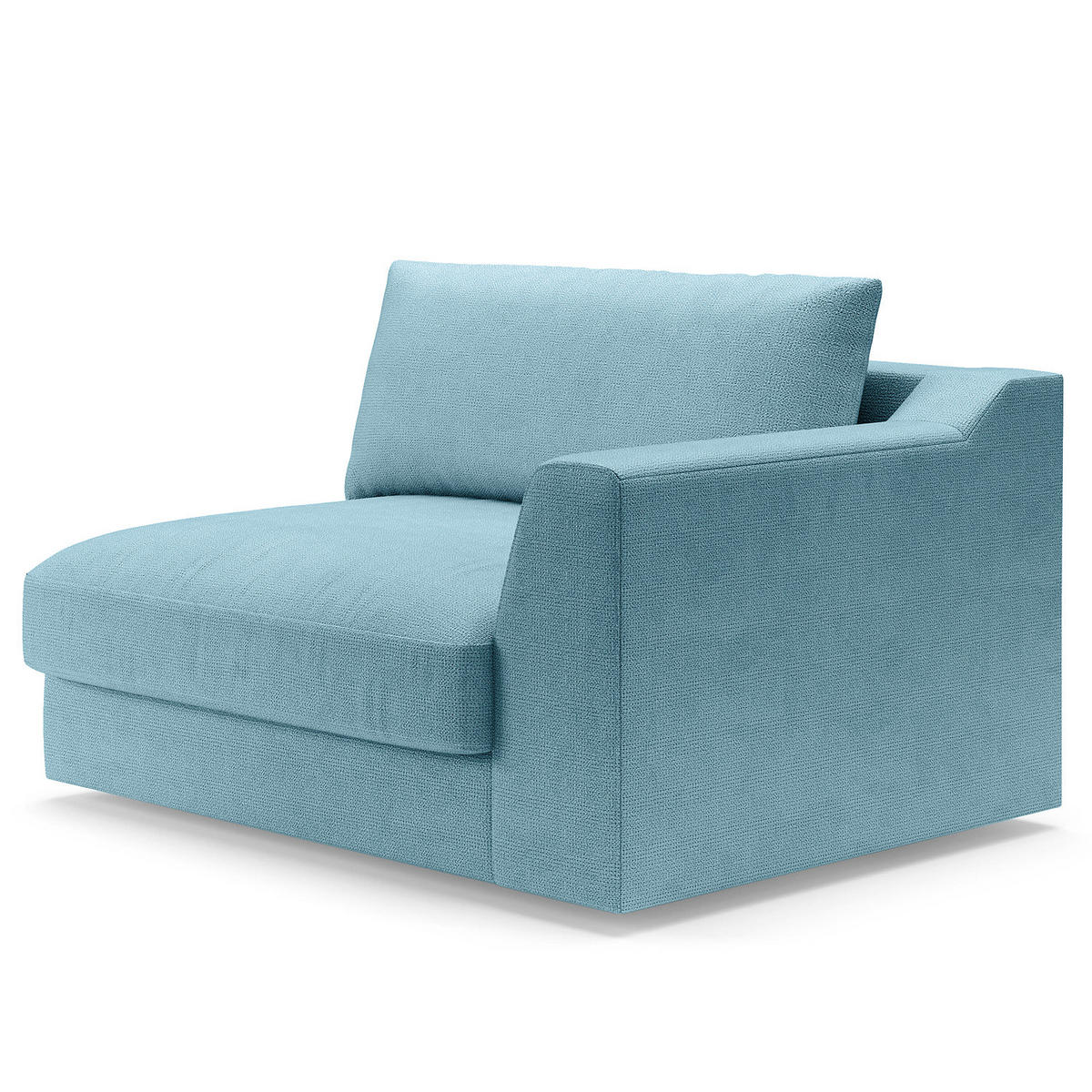 BIG-SOFA - Hellblau, Kunststoff/Textil (274/90/112cm) - home24