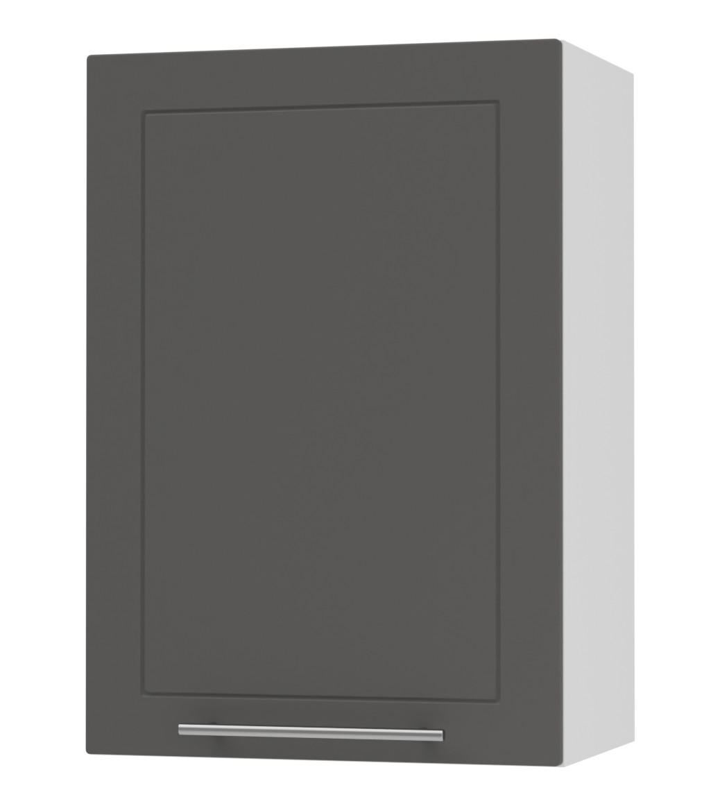 KÜCHENHÄNGESCHRANK Kvantum W2/50 Graphit Matt / Weiß Matt 50 / 32,5 / 72cm - Graphitfarben/Weiß, Holz/Holzwerkstoff (50/72/32.5cm) - Feldmann-Wohnen