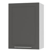 KÜCHENHÄNGESCHRANK Kvantum W2/50 Graphit Matt / Weiß Matt 50 / 32,5 / 72cm - Graphitfarben/Weiß, Holz/Holzwerkstoff (50/72/32.5cm) - Feldmann-Wohnen