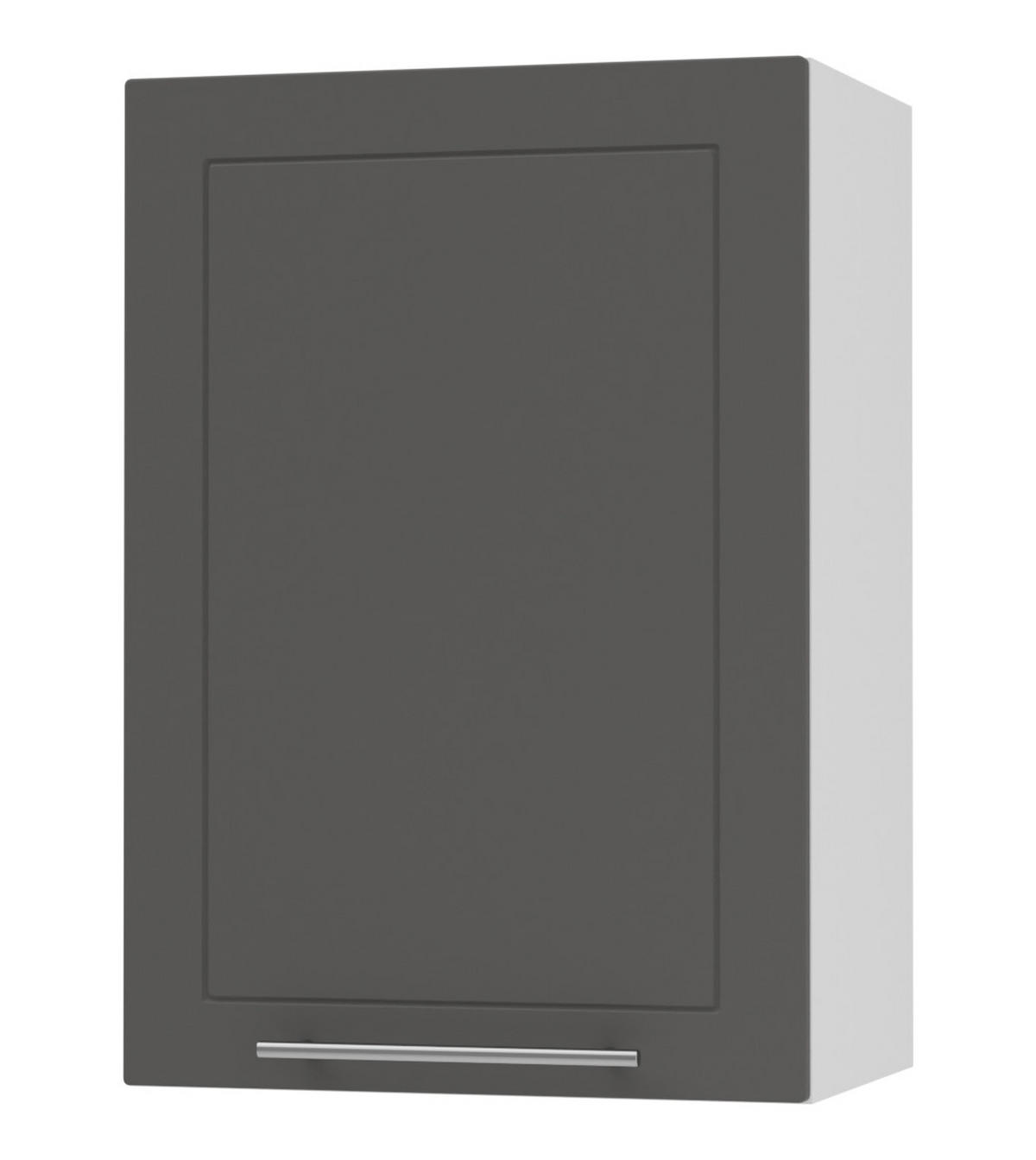 KÜCHENHÄNGESCHRANK Kvantum W2/50 Graphit Matt / Weiß Matt 50 / 32,5 / 72cm - Graphitfarben/Weiß, Holz/Holzwerkstoff (50/72/32.5cm) - Feldmann-Wohnen
