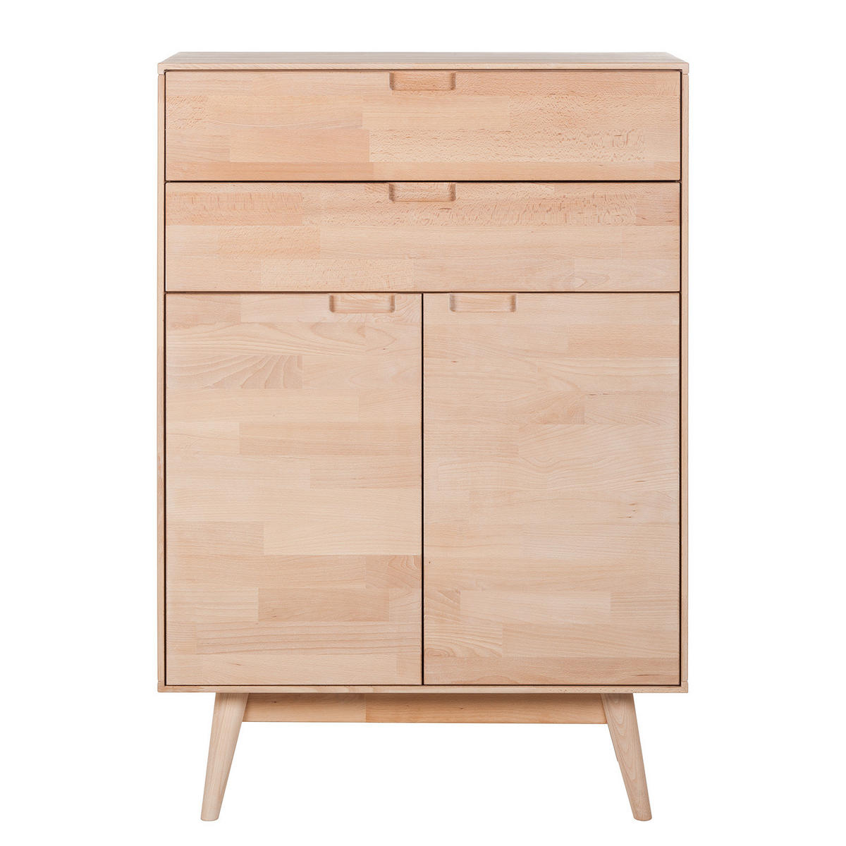 HIGHBOARD - Massivholz - Buchefarben, Holz (80/115/40cm) - home24