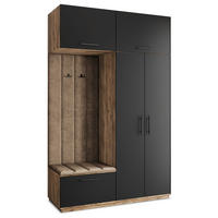 GARDEROBENSCHRANK REMA 150/240/60 cm Modern Garderobe-Set Eiche Lefkas - Eichefarben/Beige, Holzwerkstoff (150/240/60cm) - MASSENO