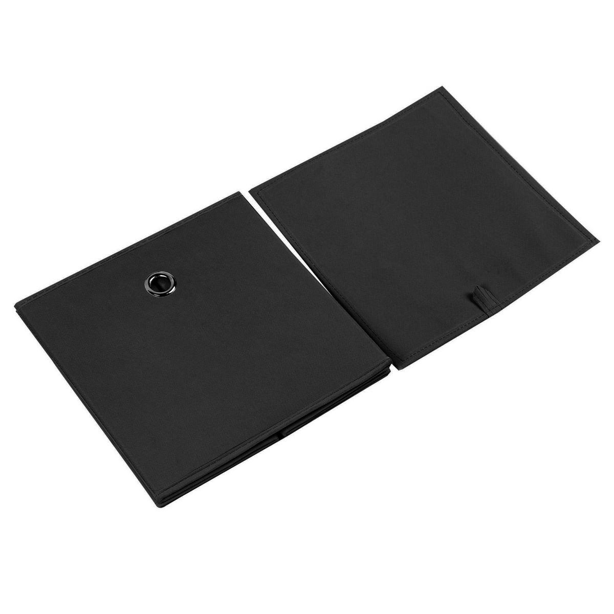 FALTBOX ELA 2ER-SET - Schwarz, Textil (27/27/27cm) - IDIMEX